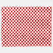 Rood en zwart geplakt Buffalo Check Pattern Fleece Deken (Voorkant (Horizontaal))