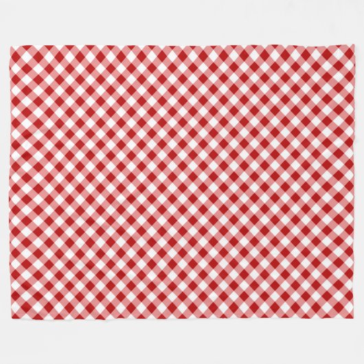 Rood en zwart geplakt Buffalo Check Pattern Fleece Deken (Voorkant (Horizontaal))