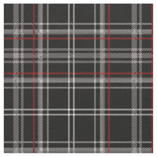 Rood en zwart geplakt Buffalo Check Pattern Stof (Close Up)