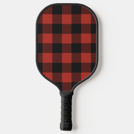 Rood en zwart, geplakt met persoonlijke naam pickleball paddle (Achterkant)