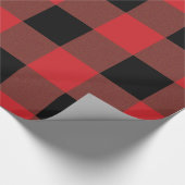 Rood en zwart geplakt omlooppapier cadeaupapier (Hoek)