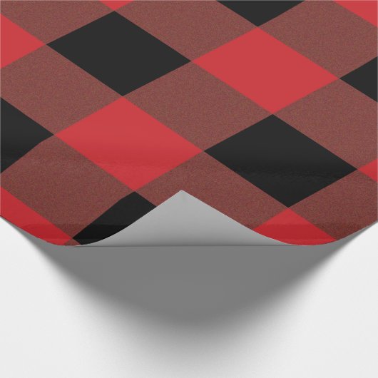 Rood en zwart geplakt omlooppapier cadeaupapier (Hoek)