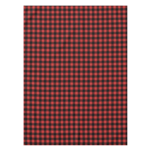 Rood en zwart geplakt ontwerp tafelkleed (Voorkant)