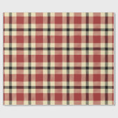Rood en zwart geruit cadeaupapier (Vlak)