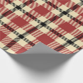 Rood en zwart geruit cadeaupapier (Hoek)