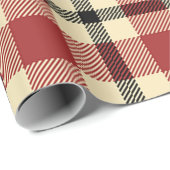 Rood en zwart geruit cadeaupapier (Rol Hoek)