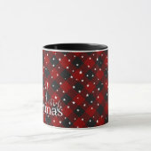 Rood en zwart geruit met sterren mok (Midden)