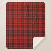 Rood en zwart geruit patroon Buffalo Plaid Sherpa Deken (Voorkant)