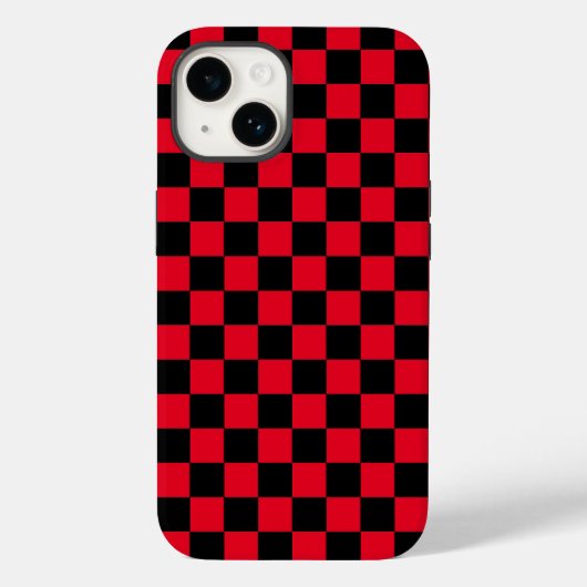 Rood en Zwart geruit patroon Case-Mate iPhone Case (Achterkant)