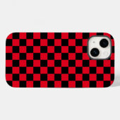 Rood en Zwart geruit patroon Case-Mate iPhone Case (Achterkant (horizontaal))