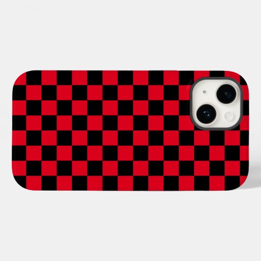 Rood en Zwart geruit patroon Case-Mate iPhone Case (Achterkant (horizontaal))