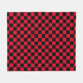 Rood en zwart geruit patroon fleece deken (Voorkant (Horizontaal))