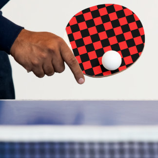 Rood en Zwart Geruit Tafeltennisbatje