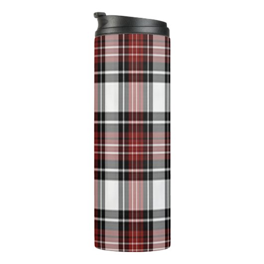 Rood en zwart geruit thermosbeker (Geroteerd rechts)