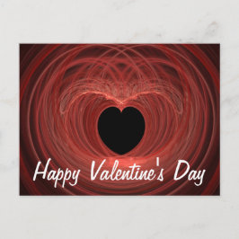 Rood en zwart, gespierd hart feestdagenkaart