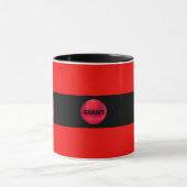 Rood en Zwart Gestreept Mok (Midden)