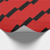 Rood en zwart, gestreept papier voor het ompakken  (Hoek)