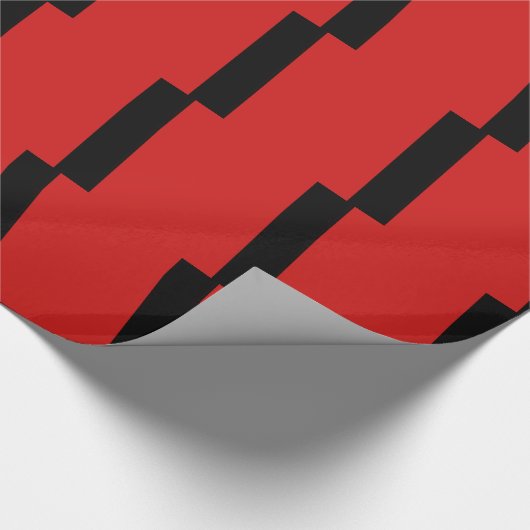 Rood en zwart, gestreept papier voor het ompakken  (Hoek)