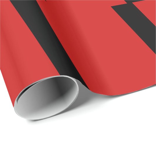 Rood en zwart, gestreept papier voor het ompakken  (Rol Hoek)