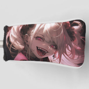 Rood en Zwart Gevangen Glimlach Vampier Anime Meis Golfheadcover