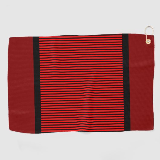 Rood en zwart golfhanddoek (Horizontaal)