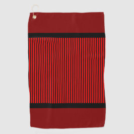 Rood en zwart golfhanddoek