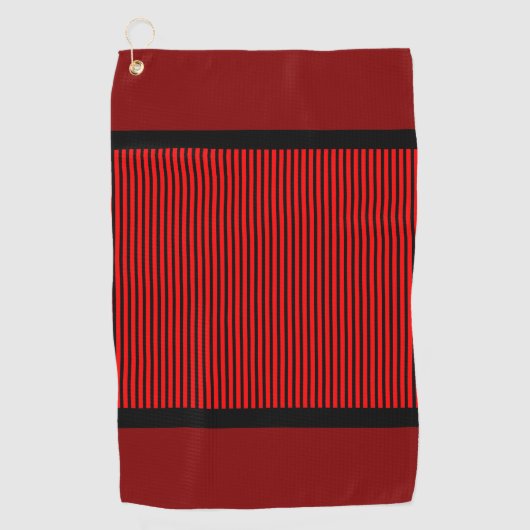 Rood en zwart golfhanddoek (Voorkant)