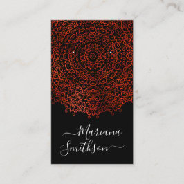 Rood en zwart Gothic Mandala om Kaarten te bezorge Visitekaartje