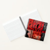 Rood en zwart gotisch ontwerp notitieboek (Binnen)