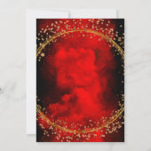 Rood en zwart goud - Glitter Weddenschap Invi Kaart (Achterkant)