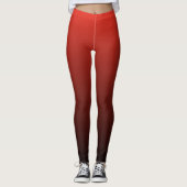 Rood en Zwart Gradient Modern Trendy Leggings (Voorkant)