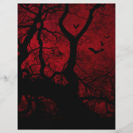 Rood- en zwart Halloween Silhouettes-scrapbook