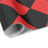 Rood en zwart Harlequin Diamond gevriesdroogd patr Cadeaupapier (Rol Hoek)