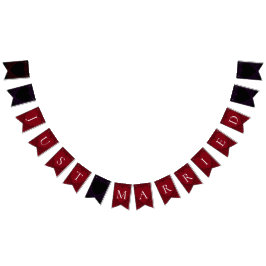 Rood en Zwart Hart Gotische Bruiloft Bunting Vlaggetjes