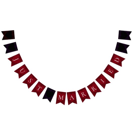 Rood en Zwart Hart Gotische Bruiloft Bunting Vlaggetjes (Alle)