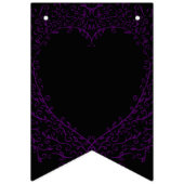 Rood en Zwart Hart Gotische Bruiloft Bunting Vlaggetjes (Tweede vlag)