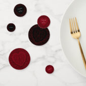 Rood en Zwart Hart Gotische Bruiloft Confetti (Groep)
