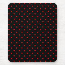 Rood en zwart hart. Patroon. Muismat