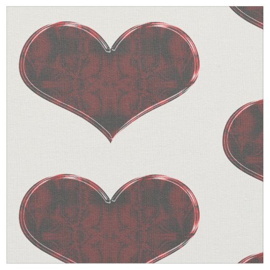 rood en zwart hart stof (Close Up)