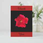 Rood en zwart Hartelijk dank voor uw kaart met hib (Staand voorkant)