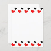 Rood en zwart harten Papier Blad (Voorkant / Achterkant)