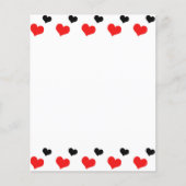 Rood en zwart harten Papier Blad (Voorkant)