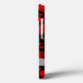 Rood- en zwart hartpatroon Case-Mate iPhone case (Achterkant / Links)