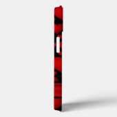 Rood en zwart hartpatroon gepersonaliseerd Case-Mate iPhone case (Achterkant / Rechts)