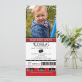 Rood en zwart hockey verjaardag kaart (Staand voorkant)