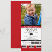 Rood en zwart hockey verjaardag kaart (Voorkant / Achterkant)