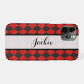 Rood en Zwart Hoesje-Mate iPhone Case (Achterkant (horizontaal))