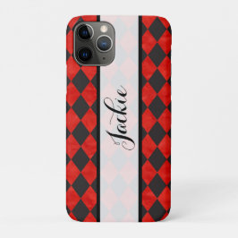 Rood en Zwart Hoesje-Mate iPhone Case