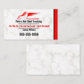 Rood en zwart Hot Shot Trucking Visitekaartje (Voorkant / Achterkant)