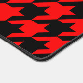 Rood en zwart Houndstooth Check Bureaumat (Hoek)
